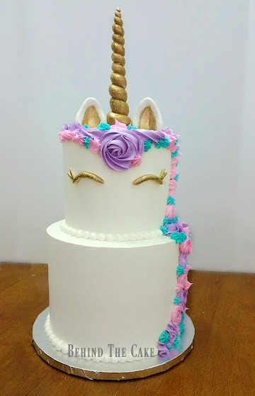 Behind the cake- Unicorn cake, how to make a unicorn cake