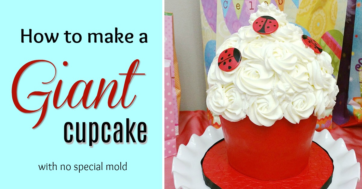Behind the Cake ~ Giant Cupcake Cake - How to make a big cupcake step by step
